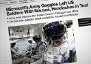 Bojowe gogle Microsoftu wywołały u amerykańskich żołnierzy bóle głowy, przemęczenie oczu i nudności.