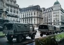 Bruksela: armia, wozy pancerne i blokady dróg.