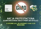 Akcja protestacyjna za wprowadzeniem zakazu upraw GMO w polsce.