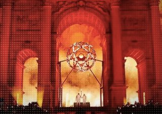 Otwarcie igrzysk olimpijskich pod odwróconym pentagramem.