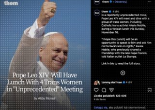 Masakra. Papież zaprasza transów do wspólnego wieczerzowania.