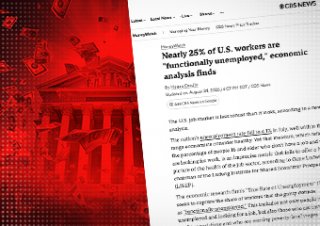 Bezrobocie funkcjonalne w USA osiąga nowy rekord 24,9%.