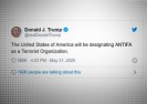 Trump wyznaczy Antifę jako organizację terrorystyczną.
