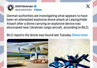 Fałszywa flaga? Niemcy oskarżają Rosję za pojawienie się wojskowych dronów na lotnisku w Lipsku.