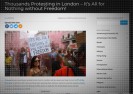 Tysiące protestują w Londynie przeciwko anty-wolnościowym działaniom rządu.